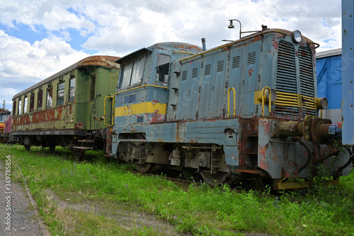 historic locomotive diesel train transport theme