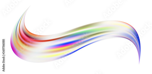Colorful flow brush stroke. Wave sea isolated line © codexserafinius