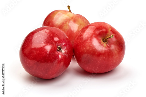 Juicy Crab apples, isolated on white background