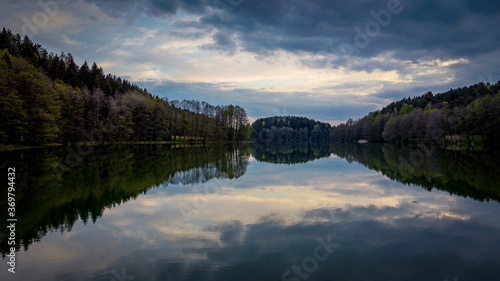 Evening at Vilkoksnis lake