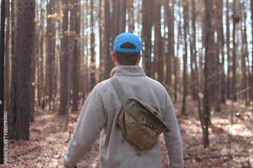 
Man in woods 