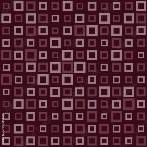 Abstract Geometric Pattern with Small and Large Squares. Design Element for Backdrops  Web Banners or Wallpaper in Dark Brown Colors