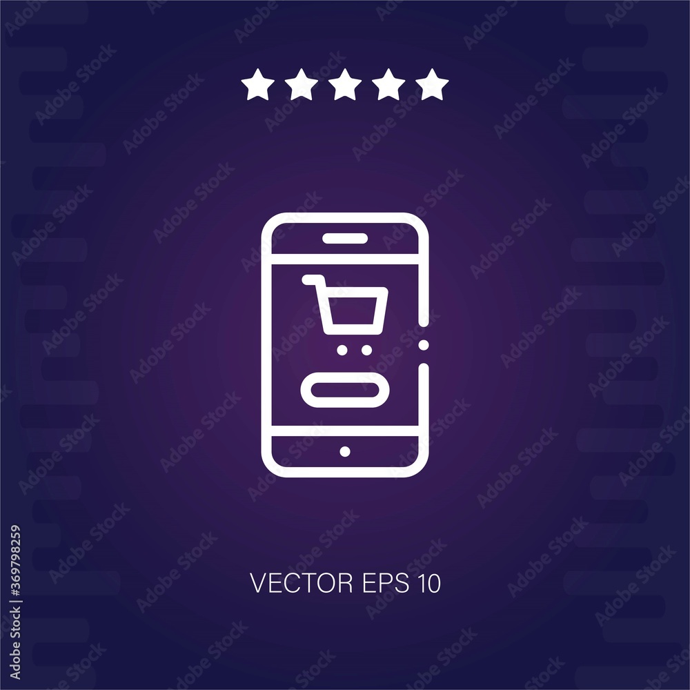 online shopping vector icon modern illustration online shopping vector icon modern illustration