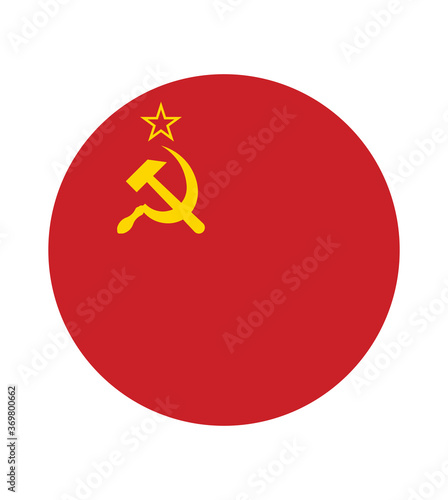 Soviet Union flag, official colors and proportion correctly. Soviet Union flag. Vector illustration. EPS10. Soviet Union flag vector icon, simple, flat design for web or mobile app.