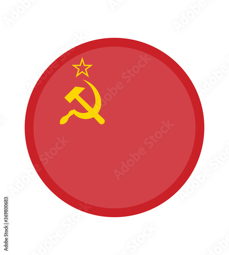 Soviet Union flag, official colors and proportion correctly. Soviet Union flag. Vector illustration. EPS10. Soviet Union flag vector icon, simple, flat design for web or mobile app.