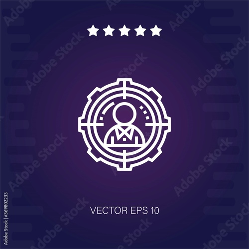 headhunter vector icon modern illustration
