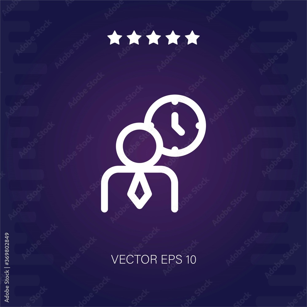 time management vector icon modern illustration time management vector icon modern illustration