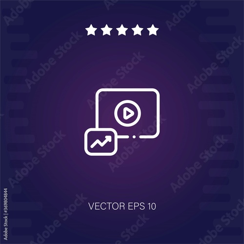 video vector icon modern illustration