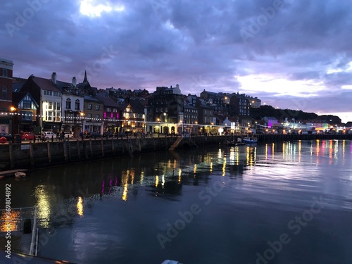 View of Whitby at night