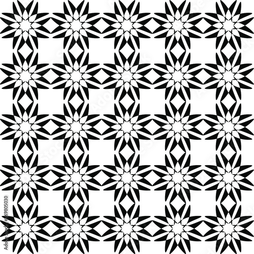 Seamless vector pattern in geometric ornamental style