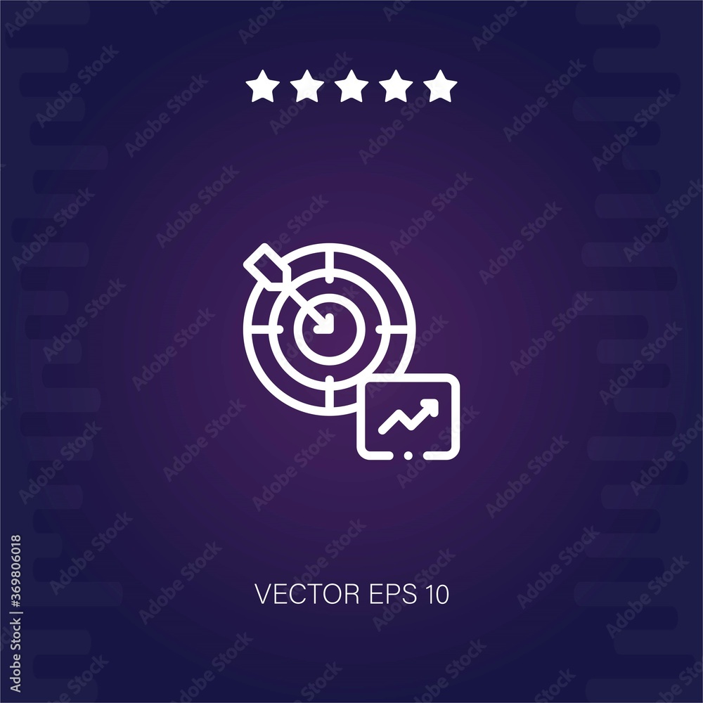 Fototapeta premium goal vector icon modern illustration