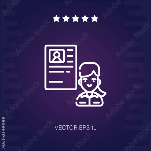 resume vector icon modern illustration