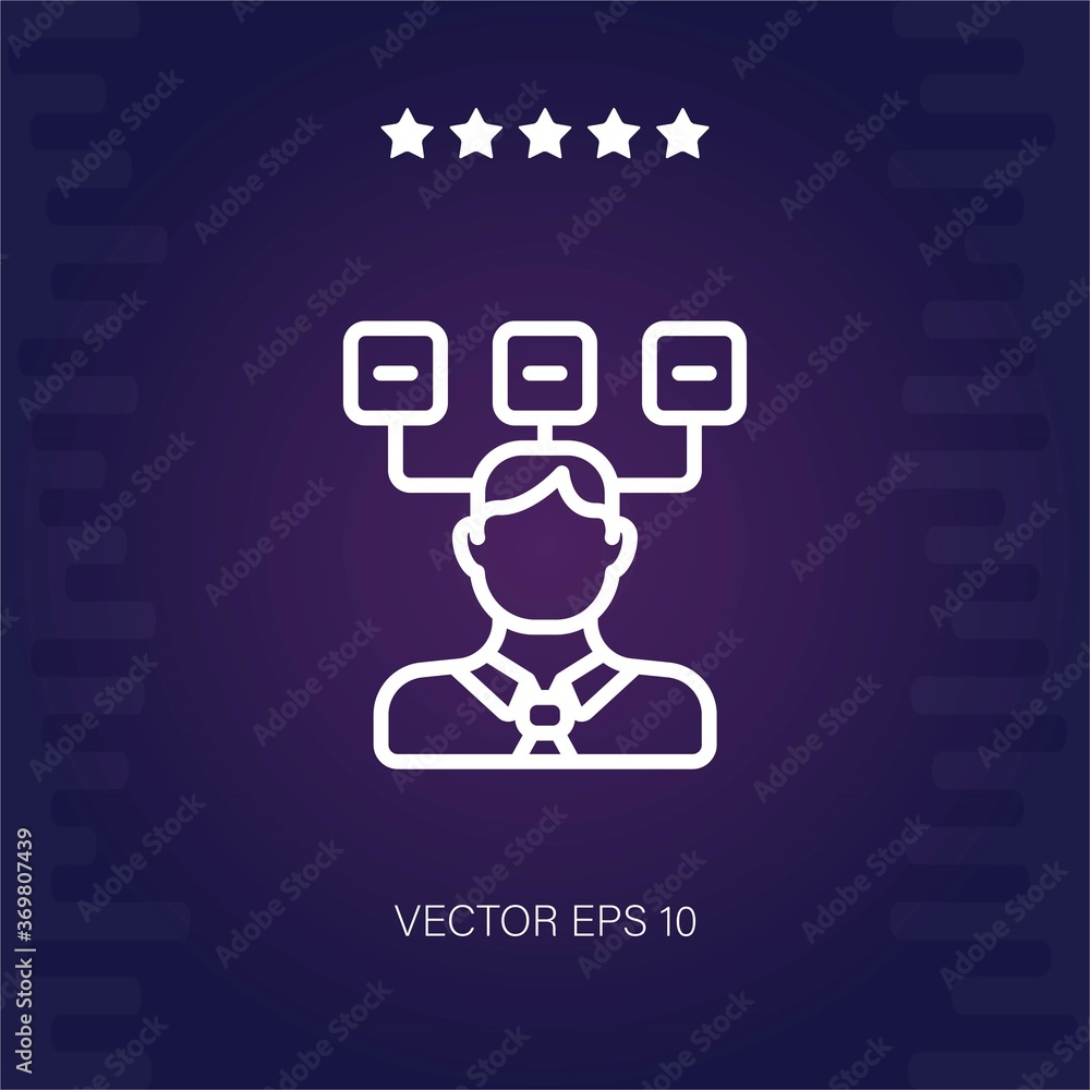 management vector icon modern illustration management vector icon modern illustration