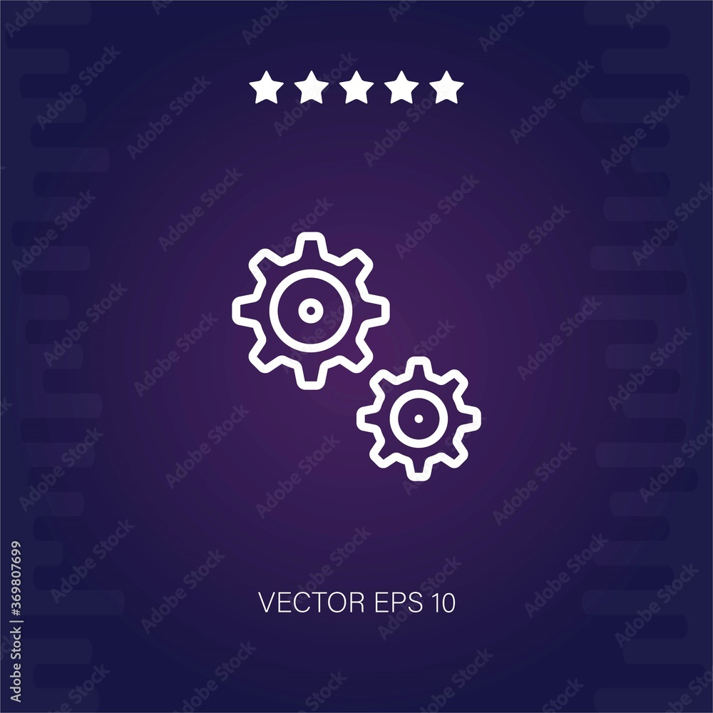 gears vector icon modern illustration