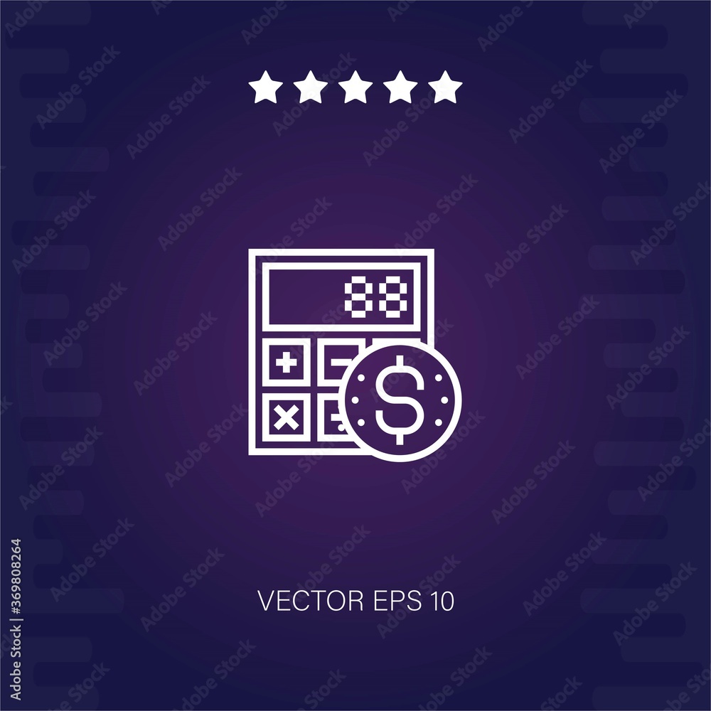 calculator vector icon modern illustration calculator vector icon modern illustration