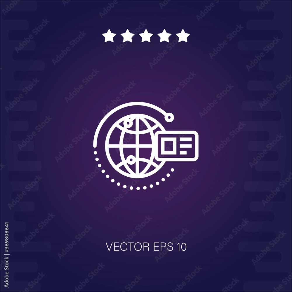 global vector icon modern illustration global vector icon modern illustration