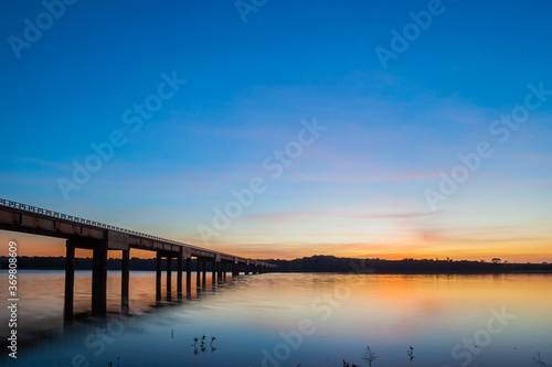 Sunset at Paranapanema River - Florinea  SP  Brazil