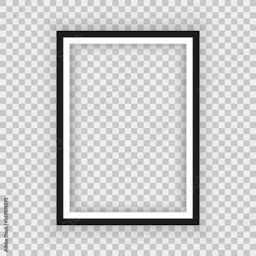 Black frame on a wall vector background design for your content
