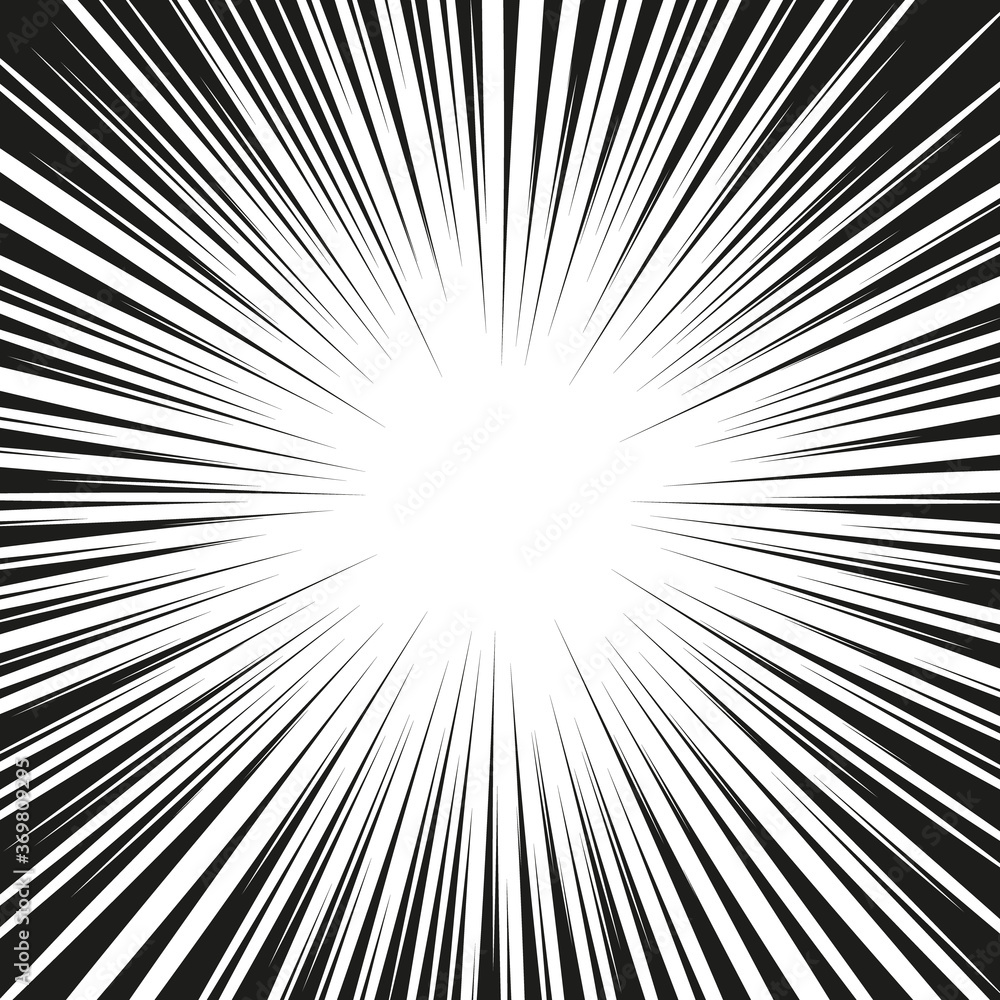 Graphic Explosion with Speed Lines. Comic Book Design Element. Vector Illustration Graphic Explosion with Speed Lines. Comic Book Design Element. Vector Illustration