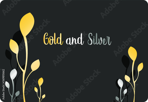 Gold and Silver background. Vector