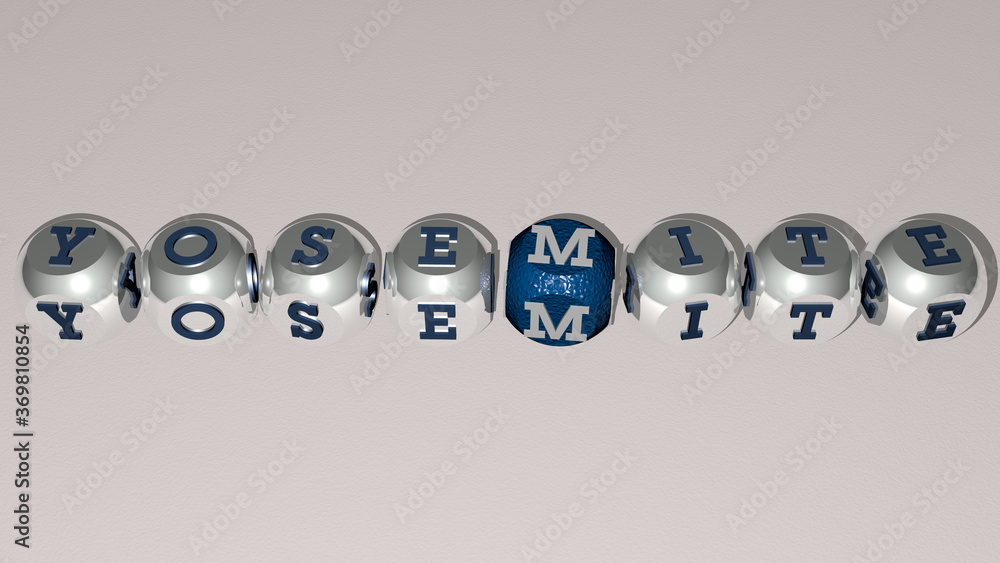 combination of yosemite built by cubic letters from the top perspective, excellent for the concept presentation. national and park combination of yosemite built by cubic letters from the top perspective, excellent for the concept presentation. national and park