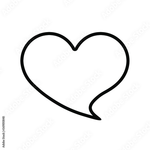 Heart shaped dialogue box