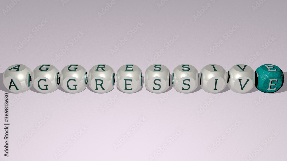 crosswords of AGGRESSIVE arranged by cubic letters on a mirror floor, concept meaning and presentation. angry and illustration crosswords of AGGRESSIVE arranged by cubic letters on a mirror floor, concept meaning and presentation. angry and illustration