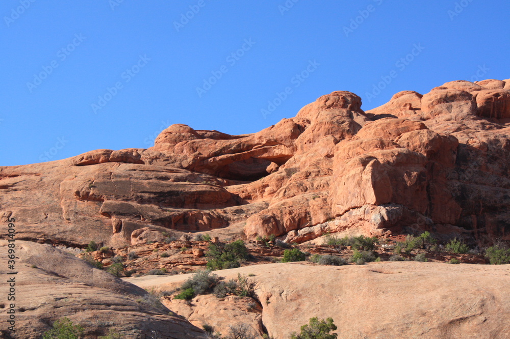 Rocks in wild landscape in Arches National Park, Utah, USA, United States, America. Rocks in wild landscape in Arches National Park, Utah, USA, United States, America.
