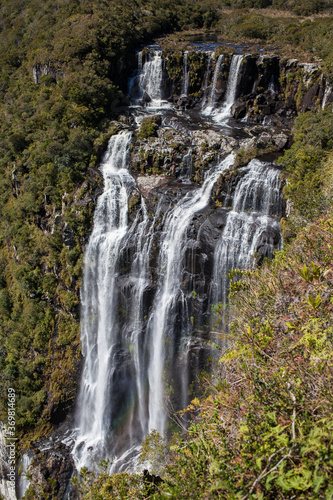 Tigre Preto waterfall (Black Tiger waterfall) with 400 meters high - Serra Geral National Park - Cambara do Sul - Brazil