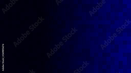 Abstract background of small squares in dark blue colors with horizontal gradient