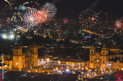Año nuevo en cusco, plaza de armas