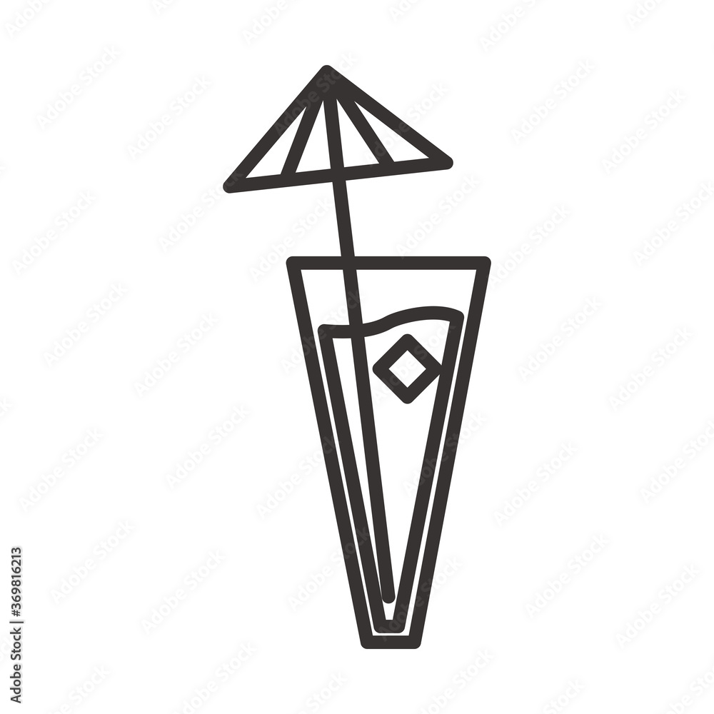 cocktail icon refreshing drink liquor alcohol line style design cocktail icon refreshing drink liquor alcohol line style design
