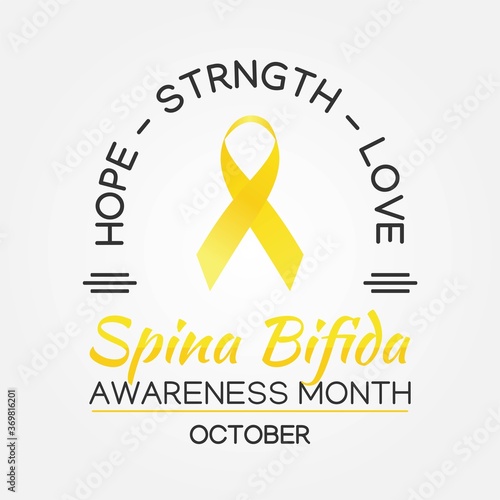 Spina Bifida  Awareness Month Vector Illustration
