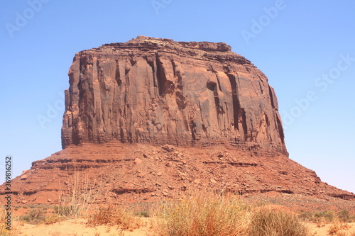 Close-up of the landscape of Monument valley  desert in Arizona  Navajo tribal park  America  USA.