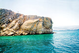 Khasab Musandam peninsula full of rocks in sea fjords, Gulf of Oman