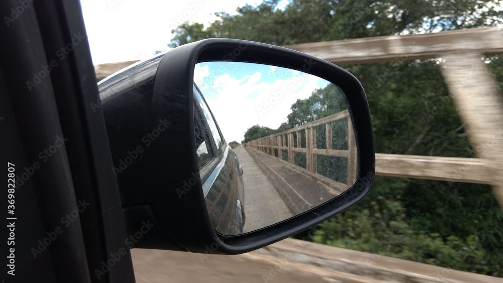 rear view mirror in car