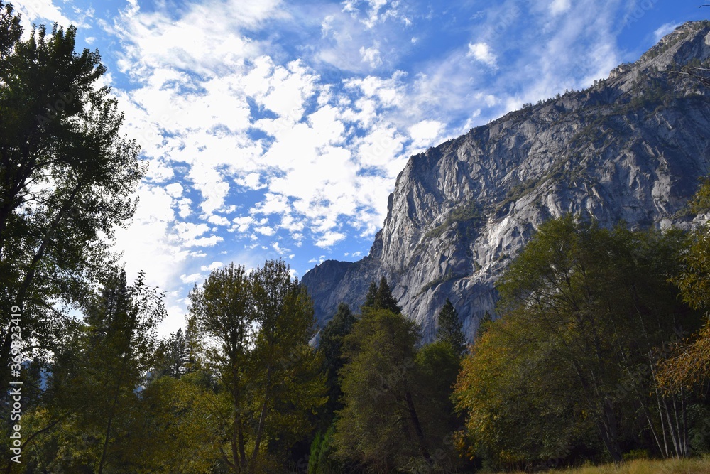 Sunny autumn day in Yosemite Valley, California	
