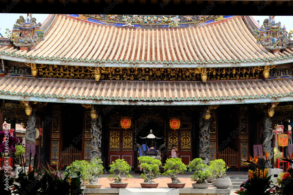Taipei Taiwan - Dalongdong Baoan Temple main building Taipei Taiwan - Dalongdong Baoan Temple main building