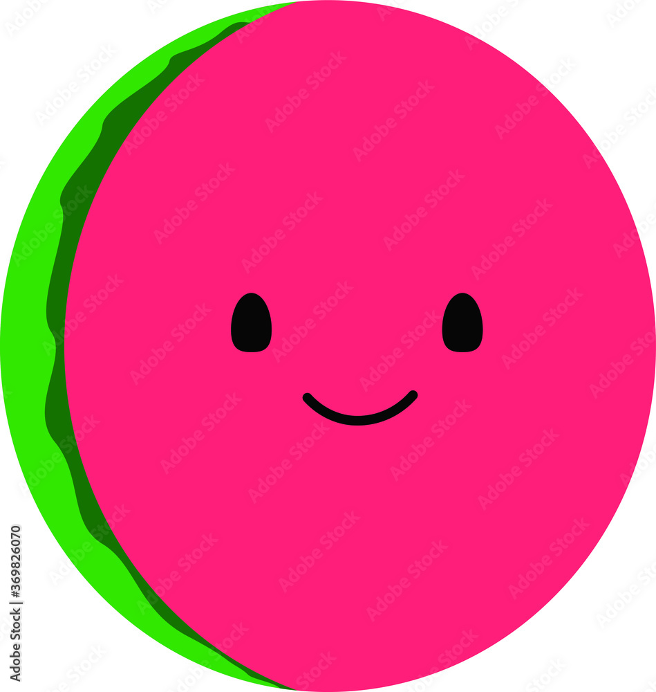 simple vector eps illustration of a watermelon with simple shadows on a white background simple vector eps illustration of a watermelon with simple shadows on a white background