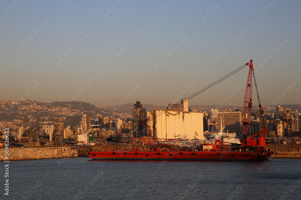 Beirut destruction after the tragic explosion happened in Port of Beirut on August 4, 2020: Beirut Downtown Beirut destruction after the tragic explosion happened in Port of Beirut on August 4, 2020: Beirut Downtown
