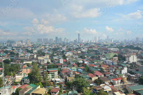 Quezon city overview during daytime afternoon in Philippines © walterericsy