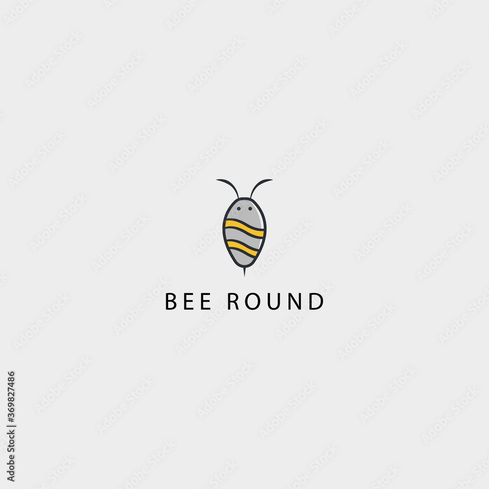 Bee Icon. Logo on White Background. Vector Bee Icon. Logo on White Background. Vector