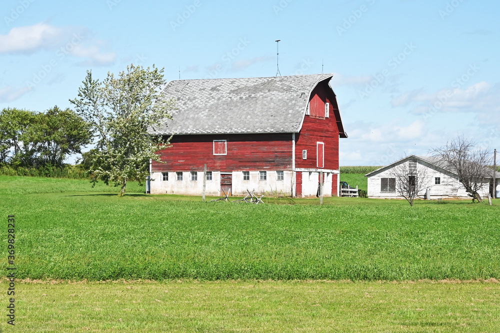 Old Barn and Farmhouse