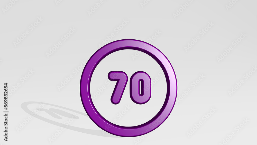 ROAD SIGN SPEED LIMIT stand with shadow. 3D illustration of metallic sculpture over a white background with mild texture. city and car ROAD SIGN SPEED LIMIT stand with shadow. 3D illustration of metallic sculpture over a white background with mild texture. city and car