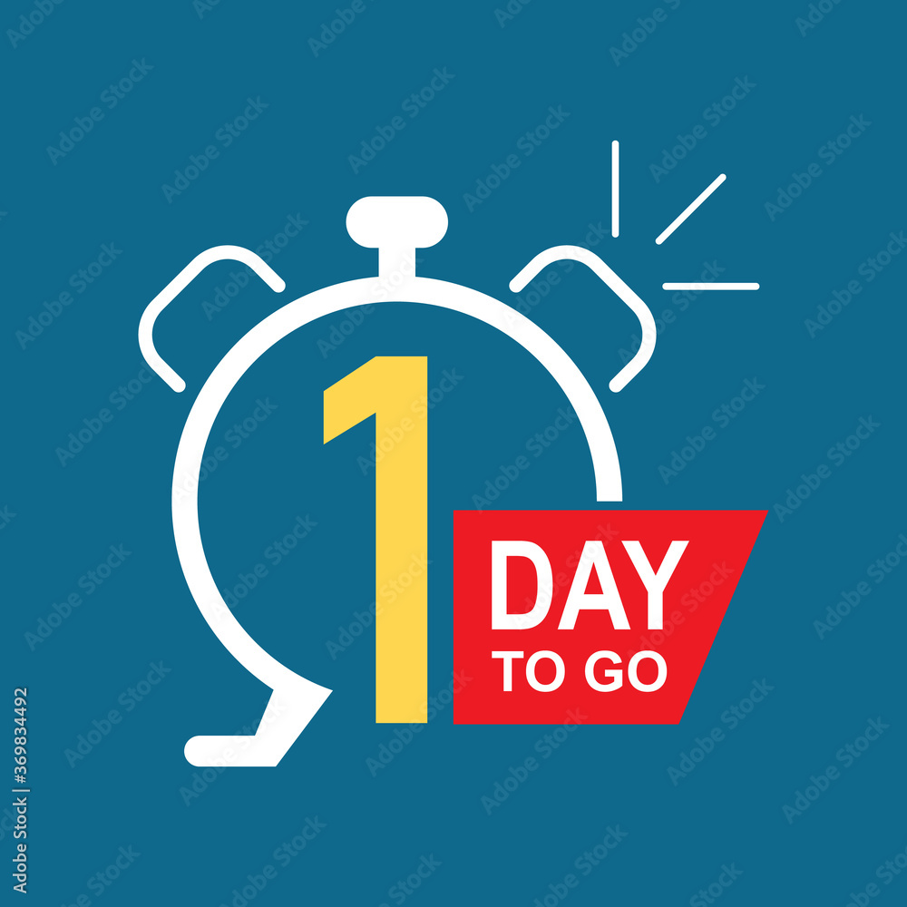 1 day to go last countdown icon design 1 day to go last countdown icon design