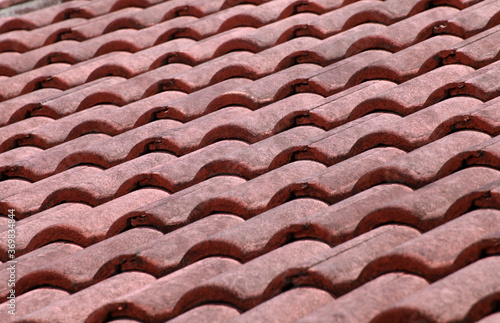 Close up of roof texture. selective focus
