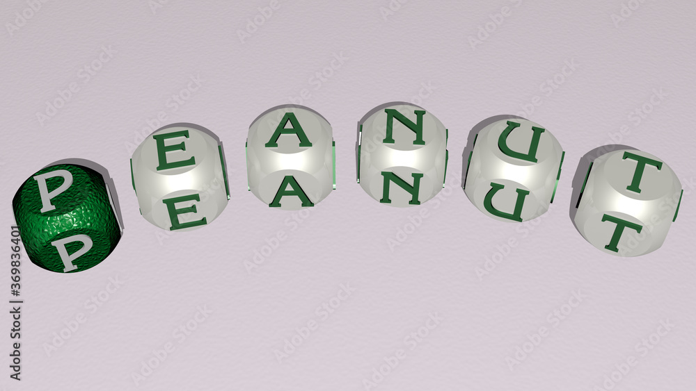 crosswords of PEANUT arranged by cubic letters on a mirror floor, concept meaning and presentation. background and butter crosswords of PEANUT arranged by cubic letters on a mirror floor, concept meaning and presentation. background and butter