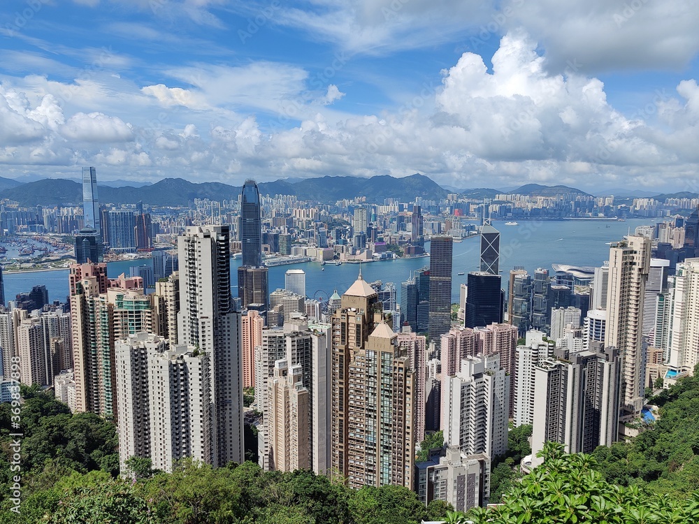 Hong Kong's Iconic Skyline Viewed From the Peak