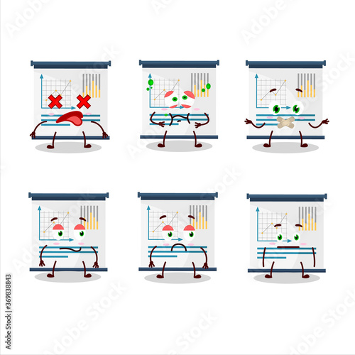 Business presentation cartoon character with nope expression