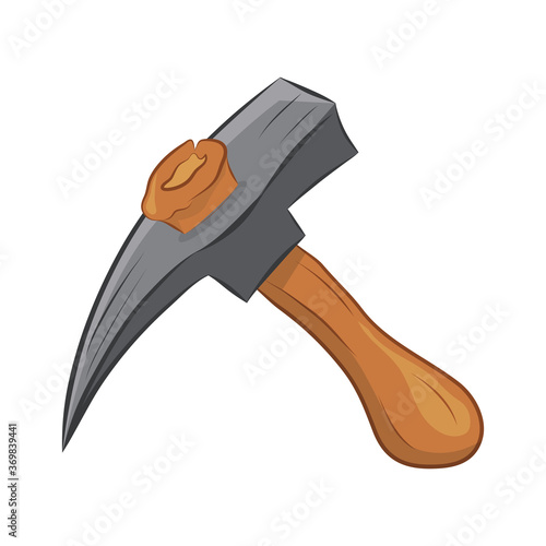 pick axe isolated illustration on white background